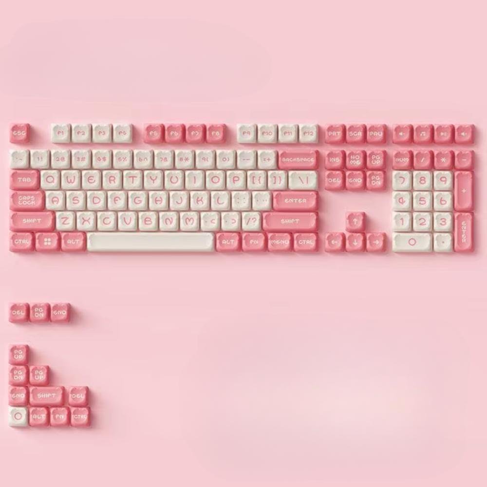 Cute Green Bear-Shaped Keycap Set