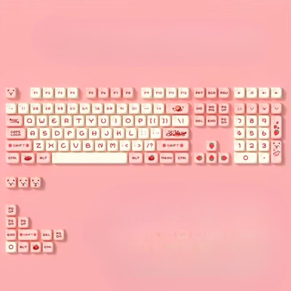 Cute Green Bear-Shaped Keycap Set