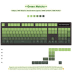 Cute Green Gradient Matcha Backlit Keycap Set