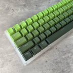 Cute Green Gradient Matcha Backlit Keycap Set