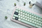 Cute Green Matcha Floral PBT Keycap Set