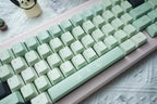 Cute Green Matcha Floral PBT Keycap Set