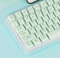 Cute Green Matcha Mint Plaid Keycap Set