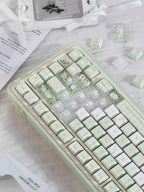 Cute Green Matcha Pastel Artisan Keycap Set