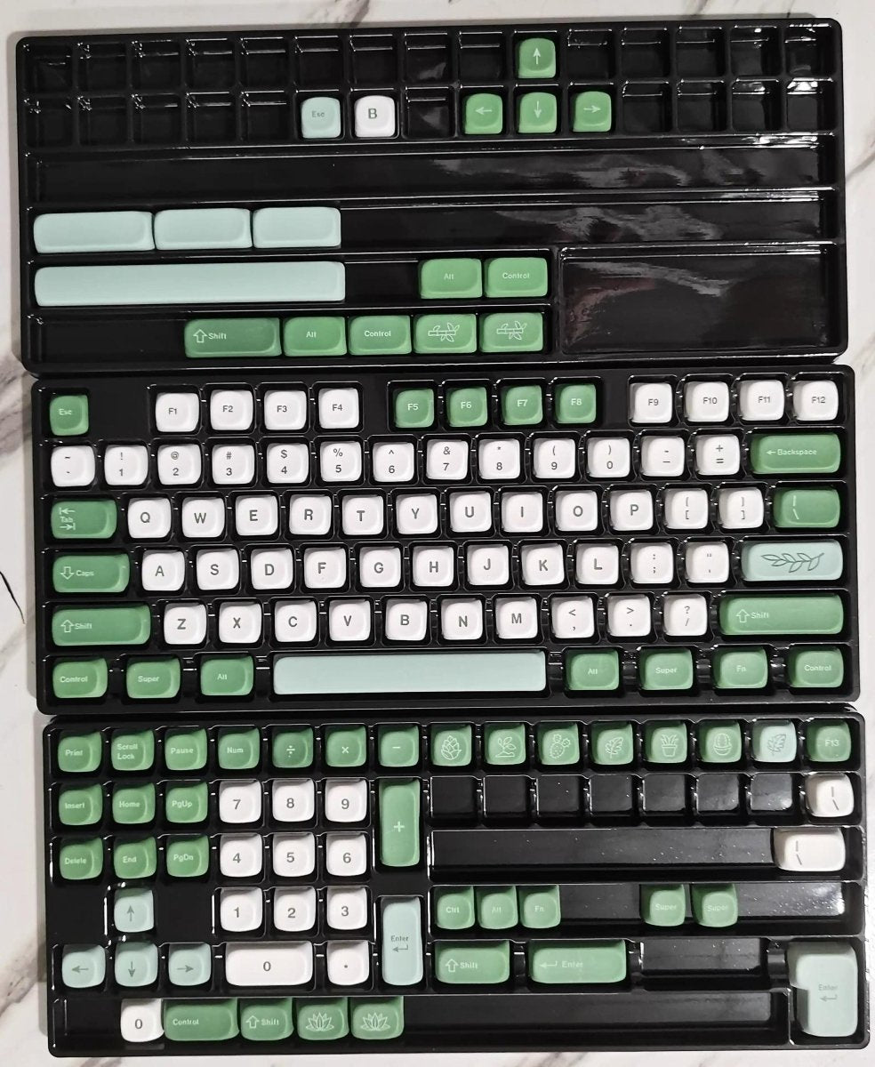 Cute Green Matcha PBT MOA ISO Keycap Set