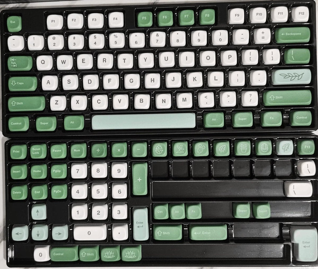 Cute Green Matcha PBT MOA ISO Keycap Set
