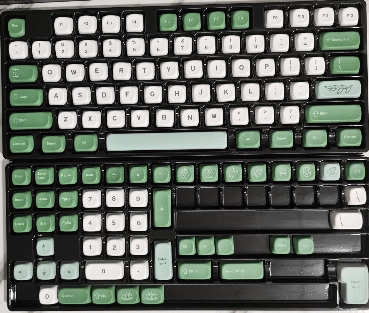 Cute Green Matcha PBT MOA ISO Keycap Set