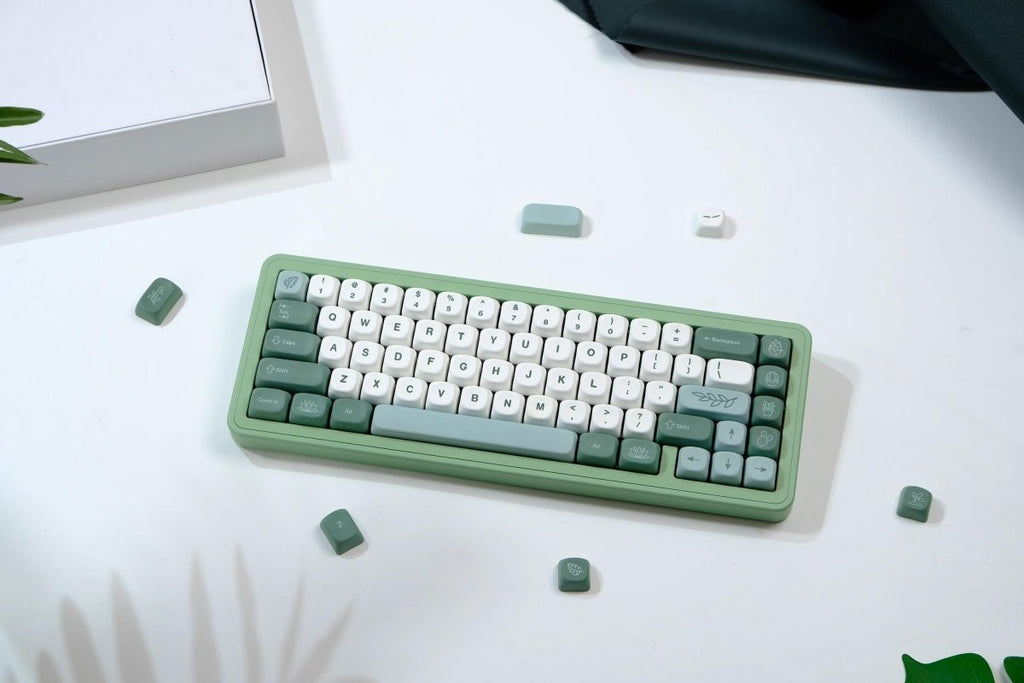 Cute Green Matcha PBT MOA ISO Keycap Set