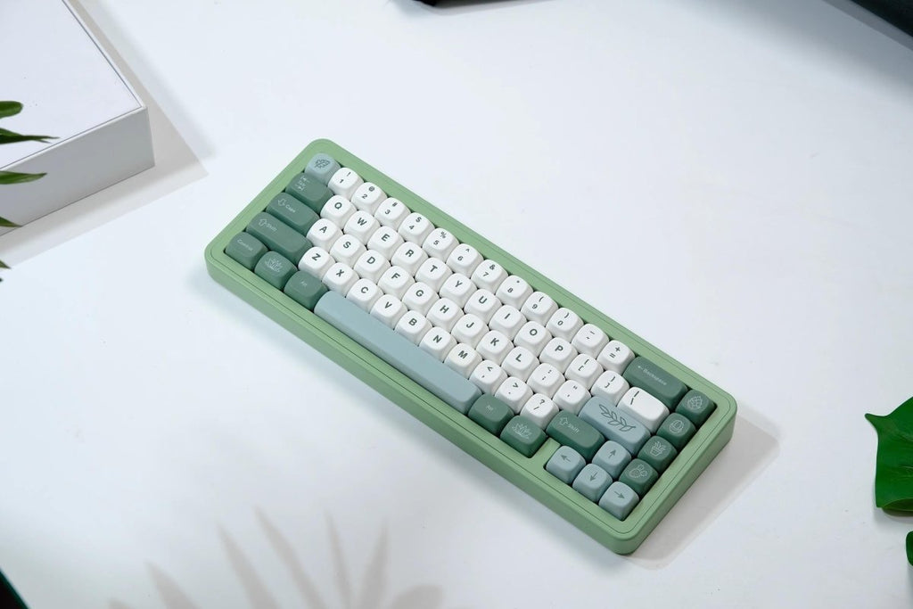 Cute Green Matcha PBT MOA ISO Keycap Set