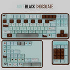 Cute Green Mint Black Chocolate Theme Keycap Set