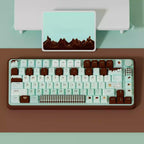 Cute Green Mint Black Chocolate Theme Keycap Set