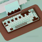 Cute Green Mint Black Chocolate Theme Keycap Set