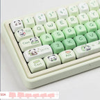 Cute Green Panda Theme Artisan Keycap Set