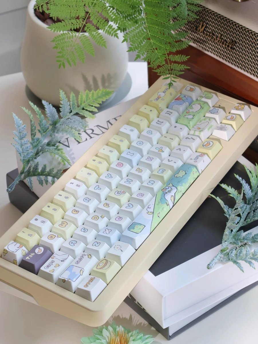 Cute Happy Duck Theme Artisan Keycap Set