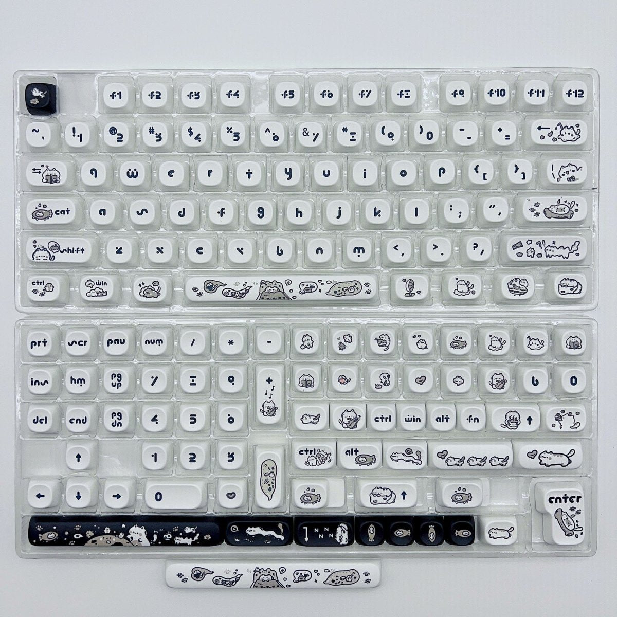 Cute Happy Kitten PBT MOA Keycap Set