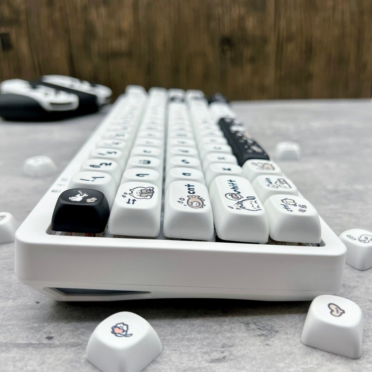 Cute Happy Kitten PBT MOA Keycap Set