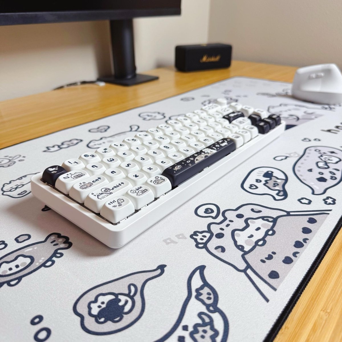 Cute Happy Kitten PBT MOA Keycap Set