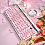 Cute Jelly Cat Theme Pink Keycap Set