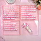 Cute Jelly Cat Theme Pink Keycap Set
