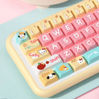 Cute Kitty Puppy Toast Theme Keycap Set