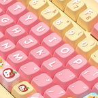 Cute Kitty Puppy Toast Theme Keycap Set