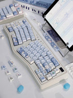 Cute Kitty's Life Theme Blue Cat Keycap Set