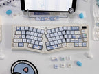 Cute Kitty's Life Theme Blue Cat Keycap Set