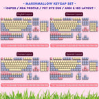 Cute Marsmallow Theme PBT XDA Keycap Set