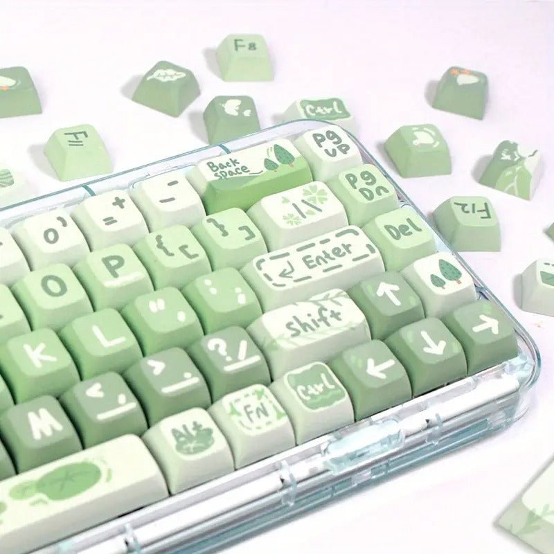 Cute Matcha Green Gradient PBT XDA Keycap Set
