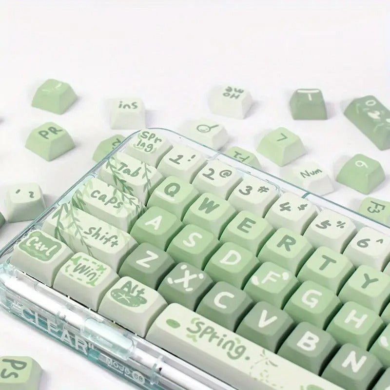 Cute Matcha Green Gradient PBT XDA Keycap Set