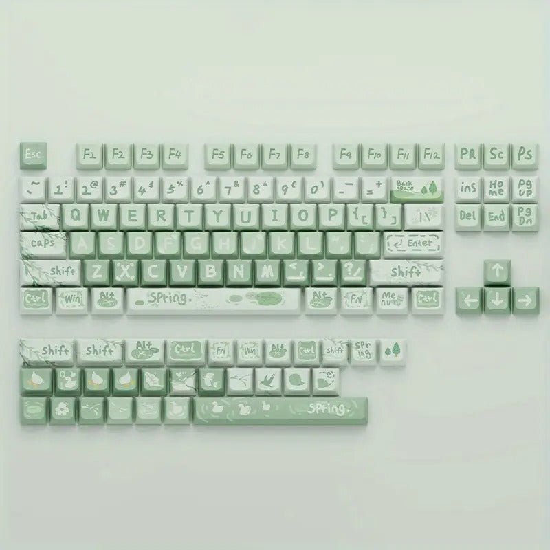 Cute Matcha Green Gradient PBT XDA Keycap Set
