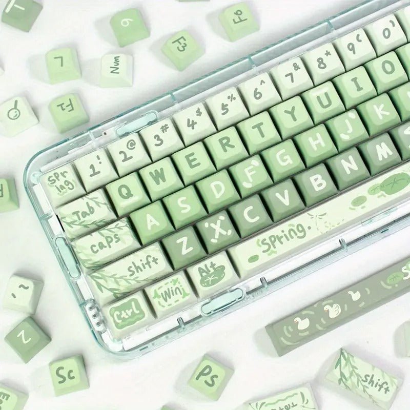 Cute Matcha Green Gradient PBT XDA Keycap Set