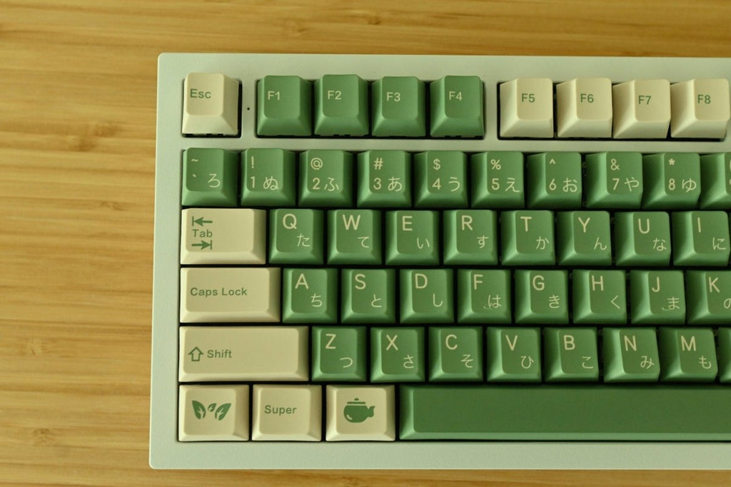 Cute Matcha Tea Theme Green Keycap Set