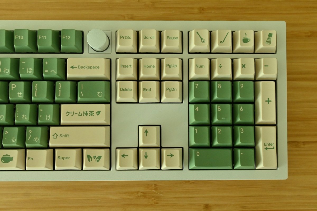 Cute Matcha Tea Theme Green Keycap Set