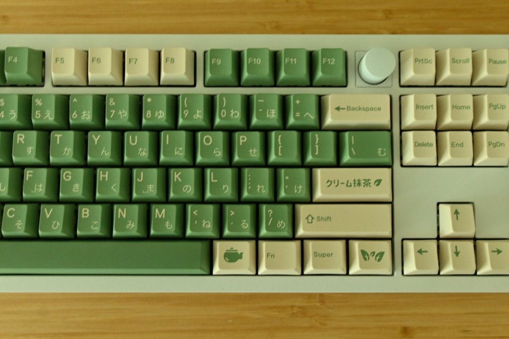 Cute Matcha Tea Theme Green Keycap Set