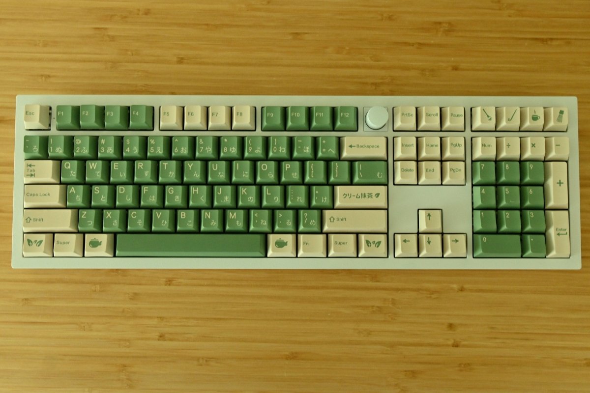 Cute Matcha Tea Theme Green Keycap Set