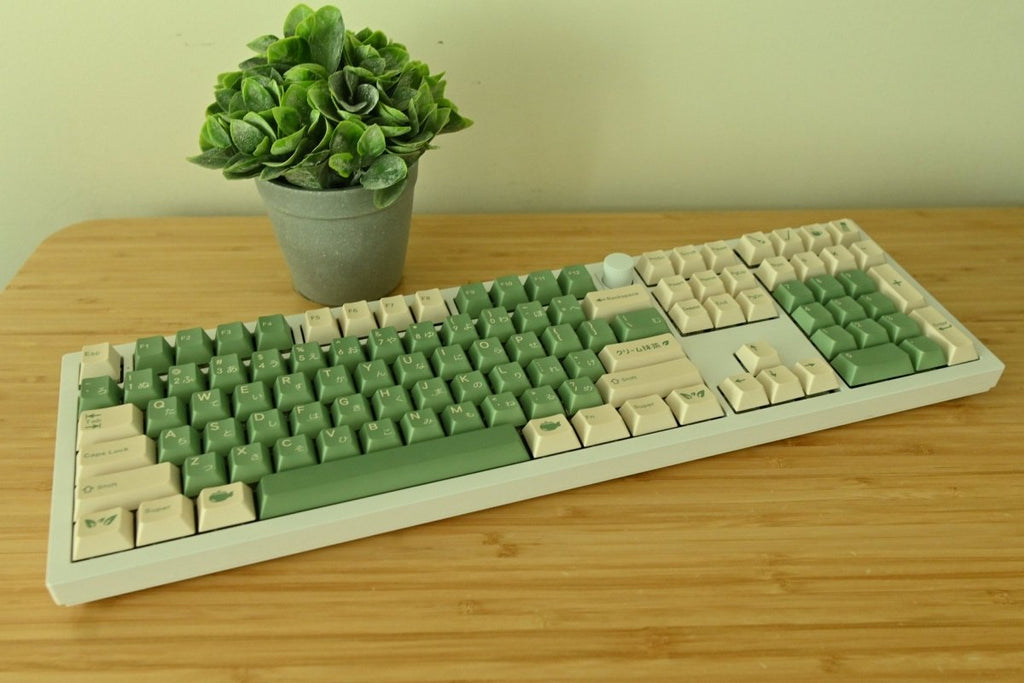 Cute Matcha Tea Theme Green Keycap Set