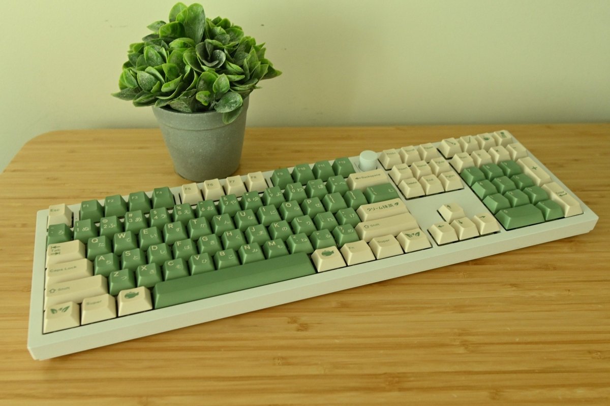 Cute Matcha Tea Theme Green Keycap Set