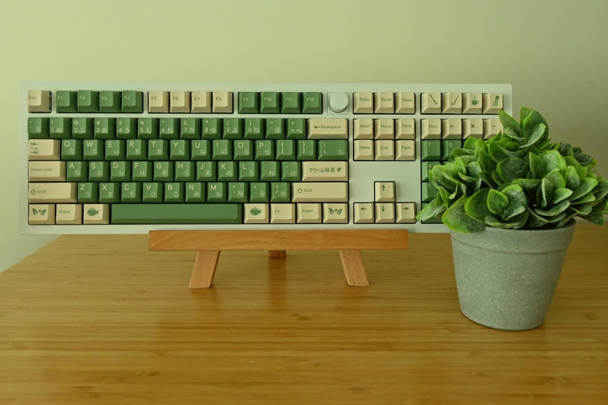 Cute Matcha Tea Theme Green Keycap Set