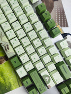 Cute Mint Green Matcha Keycap Set