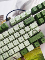 Cute Mint Green Matcha Keycap Set