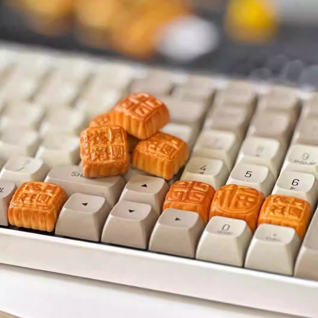 Cute Mooncake Theme Artisan Resin Keycap