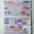 Cute Moonlight Bunny Theme PBT MOA Keycap Set