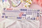 Cute Moonlight Bunny Theme PBT MOA Keycap Set