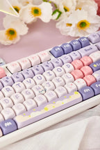 Cute Moonlight Bunny Theme PBT MOA Keycap Set