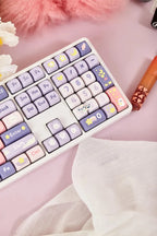 Cute Moonlight Bunny Theme PBT MOA Keycap Set