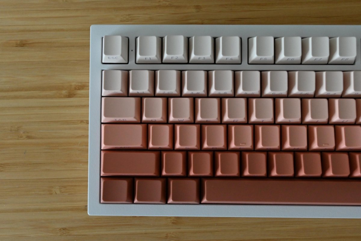 Cute Orange Gradient Backlit Keycap Set