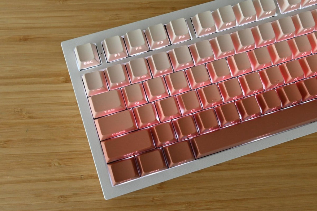 Cute Orange Gradient Backlit Keycap Set