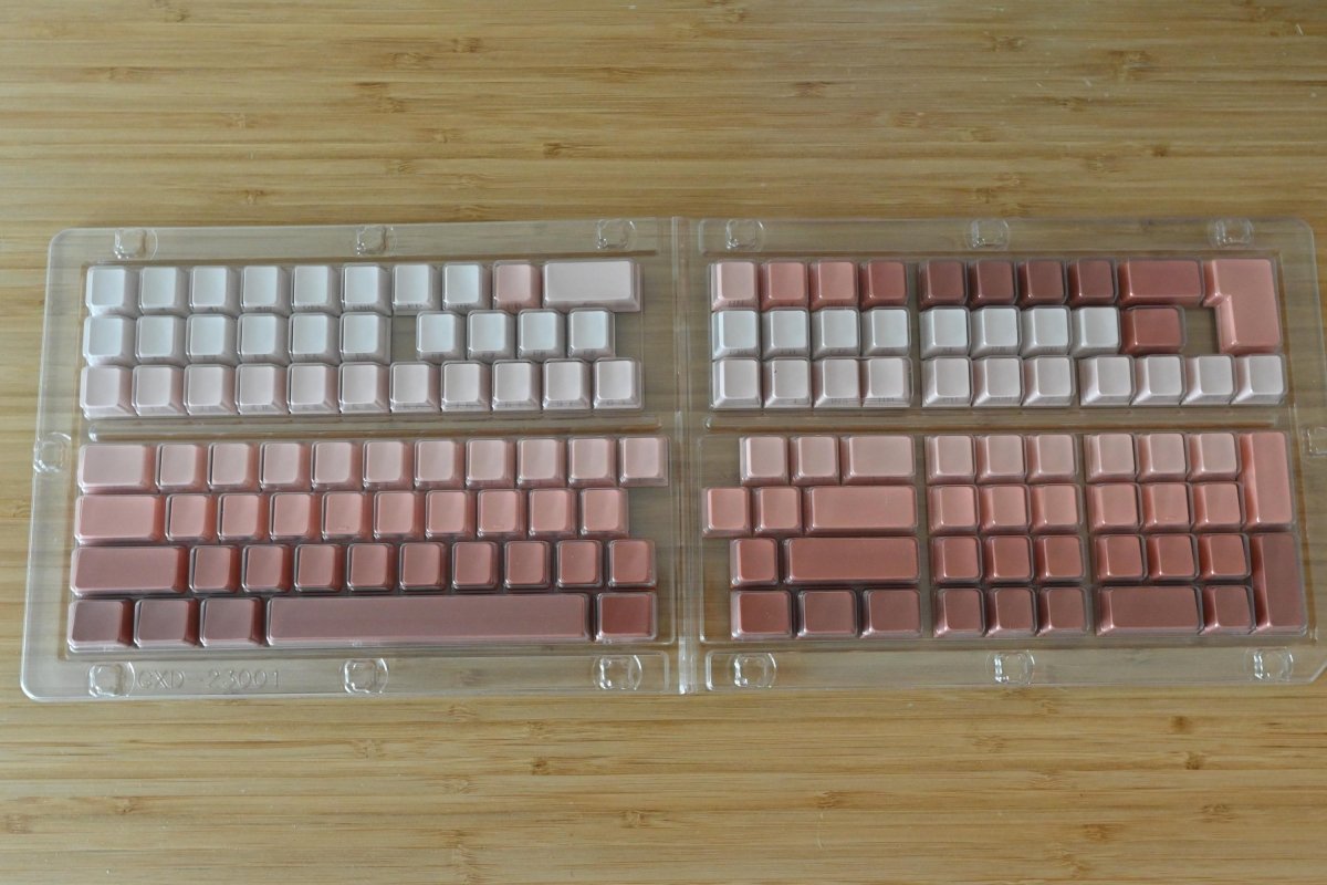 Cute Orange Gradient Backlit Keycap Set