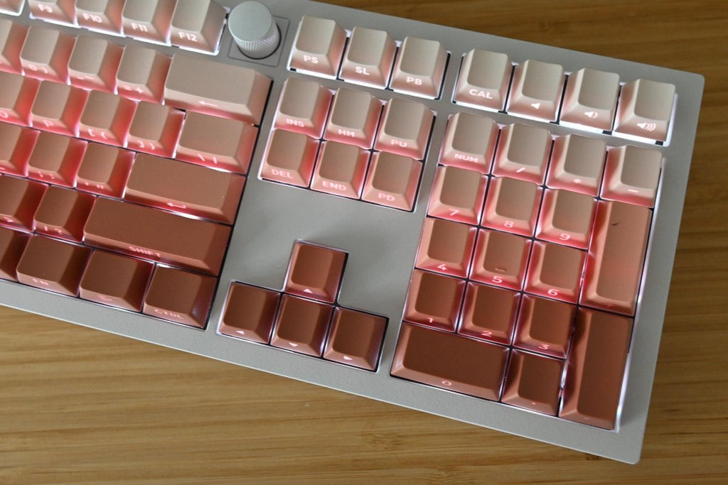 Cute Orange Gradient Backlit Keycap Set